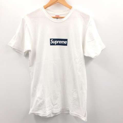 supreme yankees box logo Tシャツ 白 M - Tシャツ/カットソー(半袖/袖