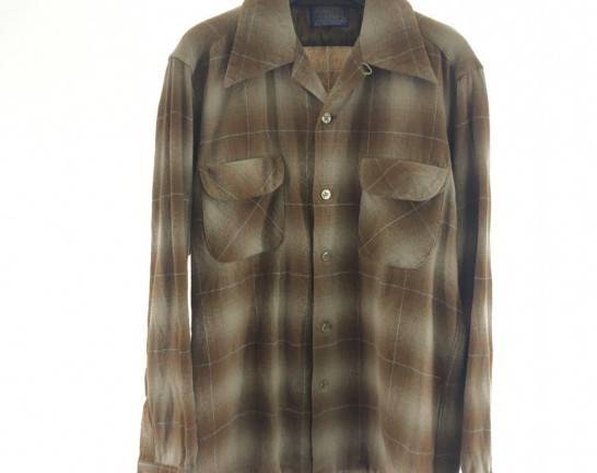70s PENDLETON オンブレチェック オープンカラーシャツ サイズM ヴィンテージ　買取しました！